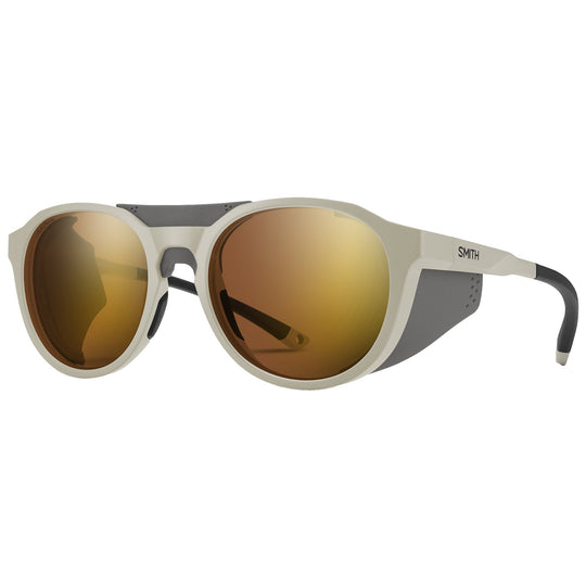 SMITH Venture Sunglasses - Matte Bone/ChromaPop Glacier Photochromic Gold Mirror
