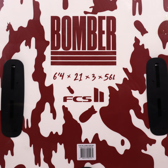 Softech Bomber 6'4 × 21 × 3 Soft Surfboard - Gray/Dusty Red