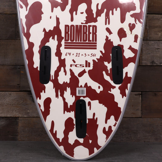 Softech Bomber 6'4 × 21 × 3 Soft Surfboard - Gray/Dusty Red