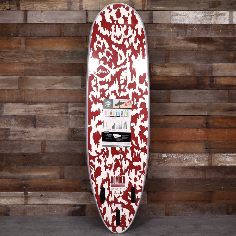 Load image into Gallery viewer, Softech Bomber 6'10 × 21 ½ × 3 Soft Surfboard - Gray/Dusty Red • DAMAGED
