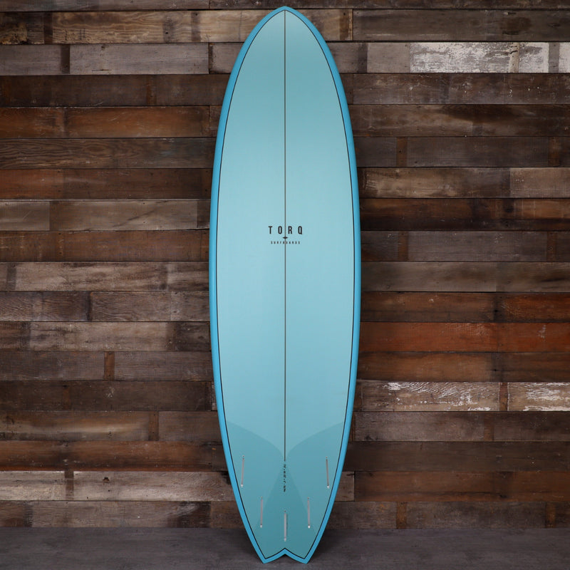 Load image into Gallery viewer, Torq Mod Fish TET 7&#39;2 x 22 ½ x 3 Surfboard - Deep Turquoise Pattern • DAMAGED
