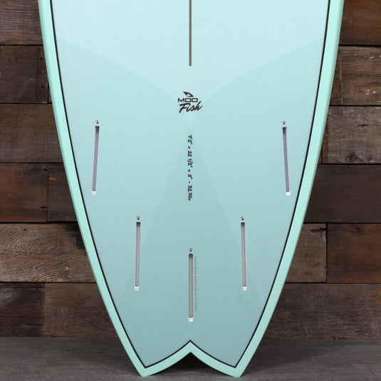 Torq Mod Fish TET 7'2 × 22 ½ × 3 Surfboard - Seaglass – Cleanline Surf