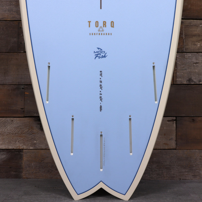 Load image into Gallery viewer, Torq Mod Fish TET 6'10 × 21 ¾ × 2 ¾ Surfboard - Mako Blue 3
