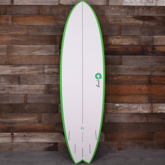 Torq Mod Fish TET 6'6 × 21 × 2 ⅝ Surfboard - Green/Yellow Zag