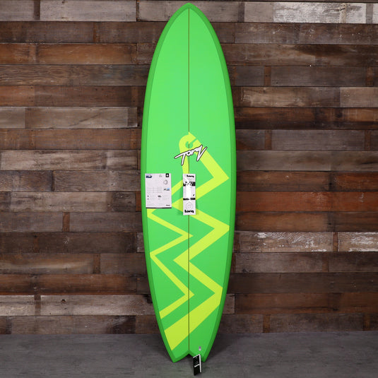 Torq Mod Fish TET 6'6 × 21 × 2 ⅝ Surfboard - Green/Yellow Zag