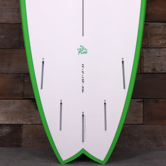 Torq Mod Fish TET 6'6 × 21 × 2 ⅝ Surfboard - Green/Yellow Zag