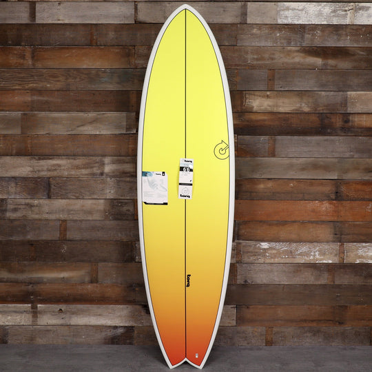 Torq Mod Fish TET 6'6 × 21 × 2 ⅝ Surfboard - Yellow/Orange Fade