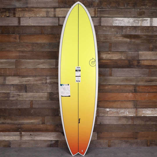 Torq ModFish TET 7'2 x 22 ½ x 3 Surfboard - Yellow/Orange Fade