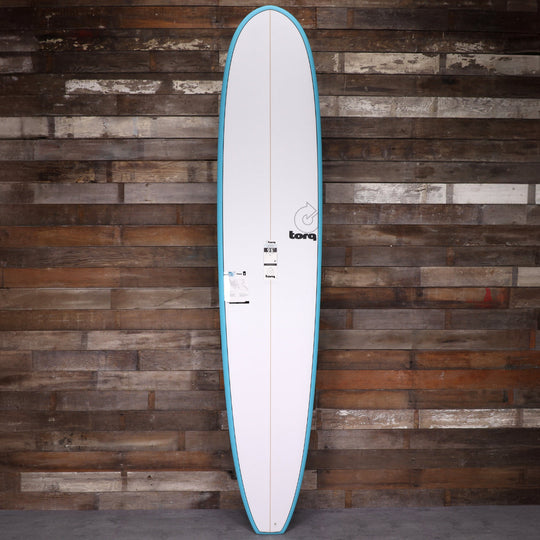 Torq Longboard TET 9'6 x 23 ½ x 3 ¼ Surfboard - Light Teal Blue Pinline