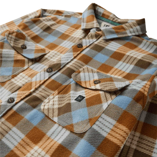 Vissla Eco-Zy Polar Long Sleeve Button-Up Flannel Shirt Faded Denim • 2025 