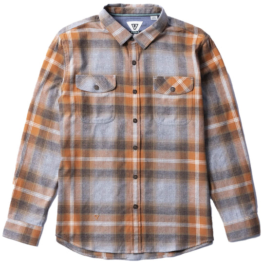 Vissla Central Coast Eco Long Sleeve Button-Up Flannel Shirt - Oxide