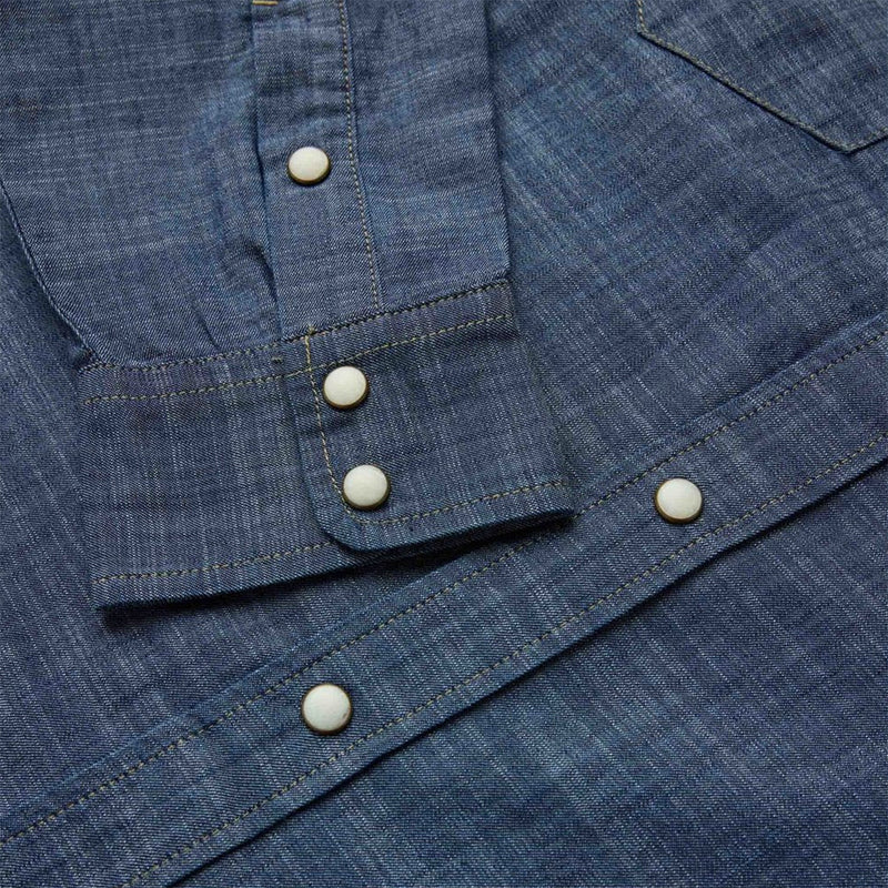 Load image into Gallery viewer, Vissla Jay Bay Long Sleeve Snap-Button Denim Shirt
