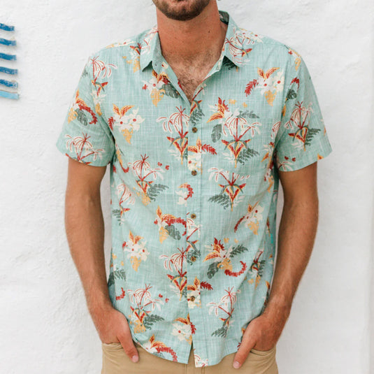 Vissla Sub Tropic Short Sleeve Button-Up Shirt 4