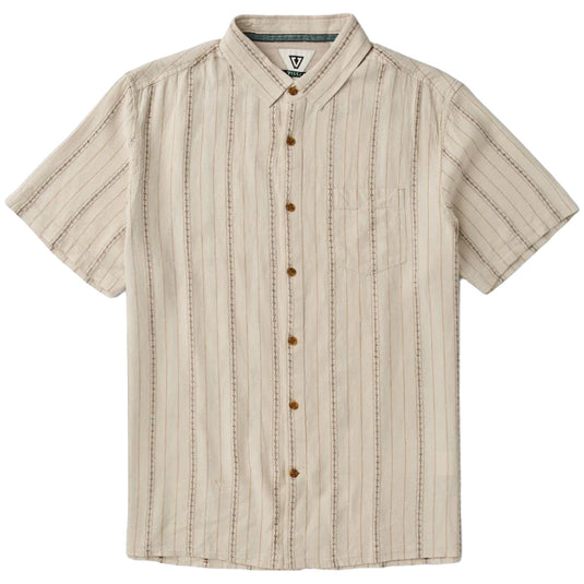 Vissla Linen Pin Short Sleeve Button-Up Shirt 