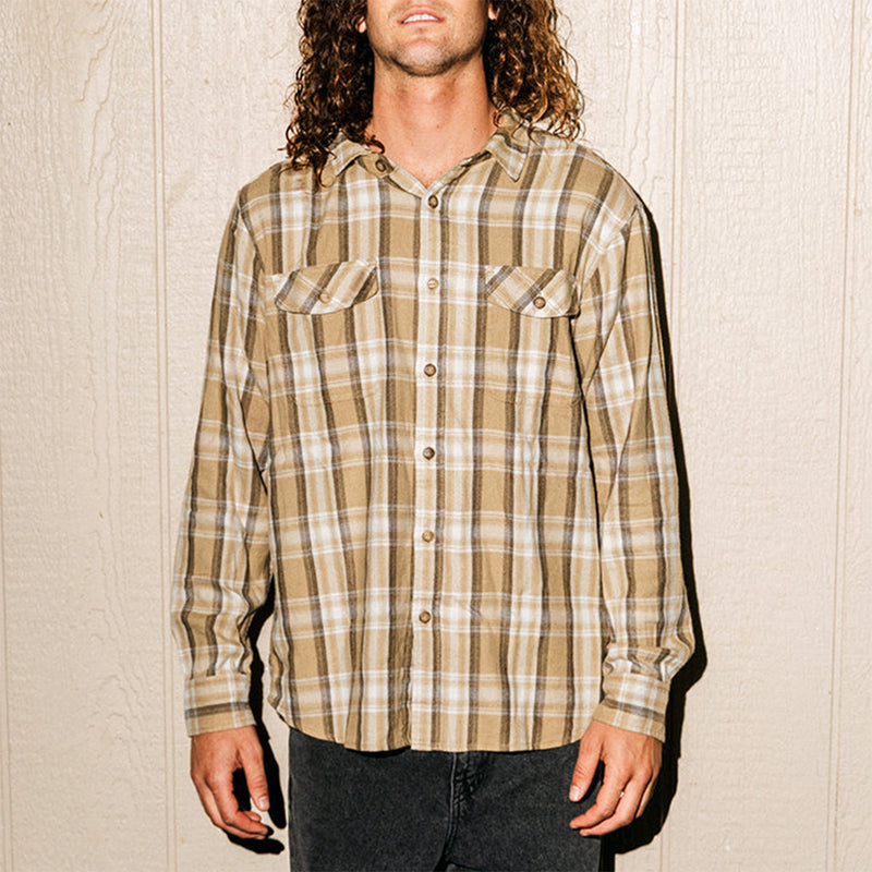 Load image into Gallery viewer, Vissla Coast Lightweight Long Sleeve Button-Up Eco Flannel Shirt
