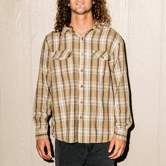 Vissla Coast Lightweight Long Sleeve Button-Up Eco Flannel Shirt