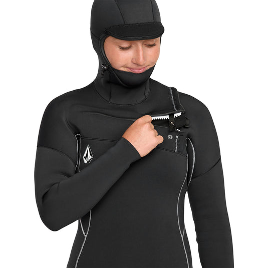 Volcom Women's Modulator 5/4 Hooded Chest-Zip Wetsuit