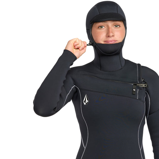 Volcom Women's Modulator 5/4 Hooded Chest-Zip Wetsuit