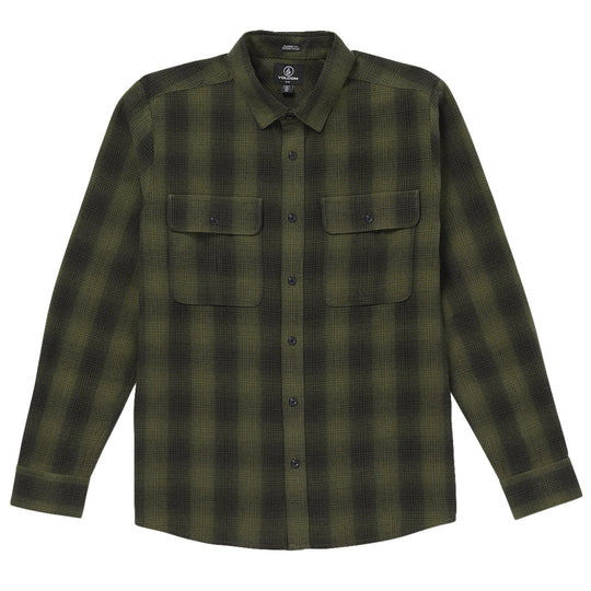 Volcom Shadowstone Long Sleeve Button-Up Flannel Shirt - Wintermoss