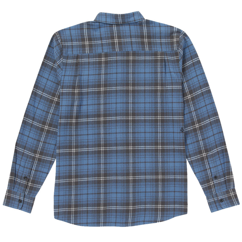 Load image into Gallery viewer, Volcom Caden Plaid Long Sleeve Button-Up Flannel Shirt - Blueberry 2
