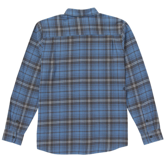 Volcom Caden Plaid Long Sleeve Button-Up Flannel Shirt - Blueberry 2