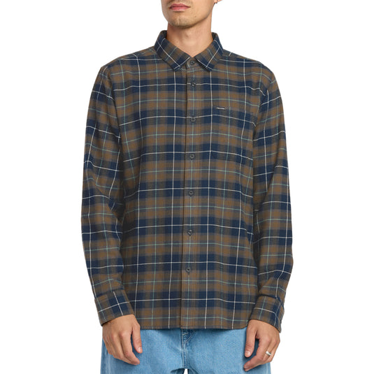 Volcom Caden Plaid Long Sleeve Button-Up Flannel Shirt