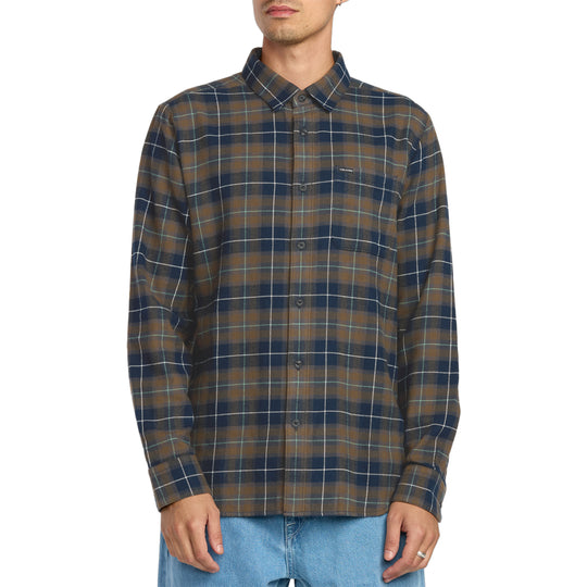 Volcom Caden Plaid Long Sleeve Button-Up Flannel Shirt