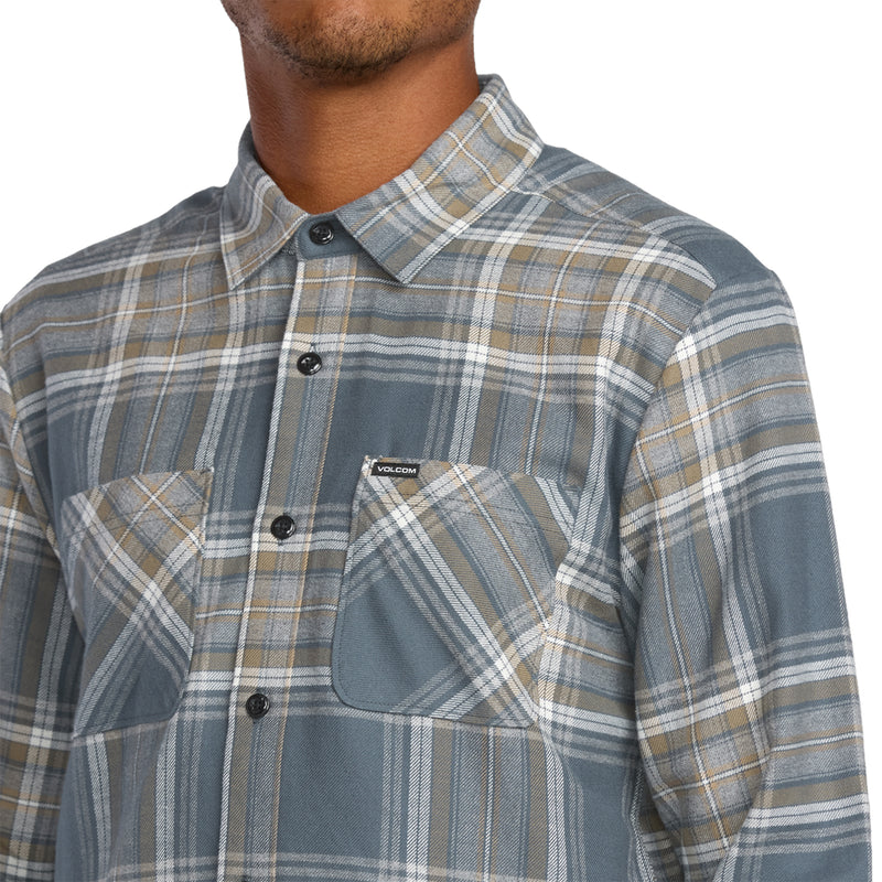Load image into Gallery viewer, Volcom Netastone Long Sleeve Button-Up Flannel Shirt 4
