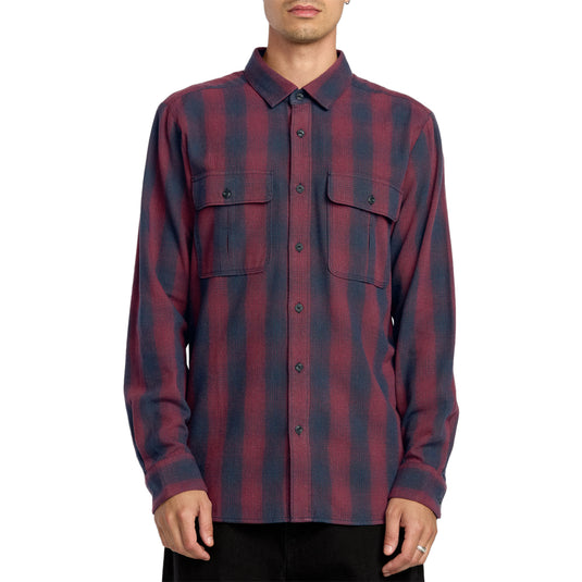 Volcom Shadowstone Long Sleeve Button-Up Flannel Shirt