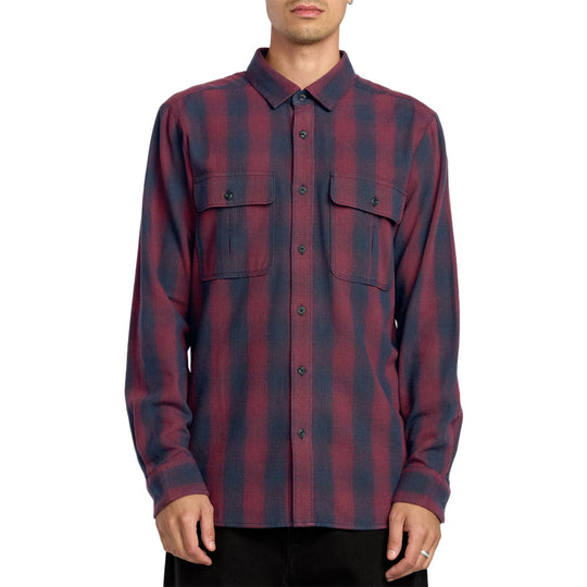 Volcom Shadowstone Long Sleeve Button-Up Flannel Shirt