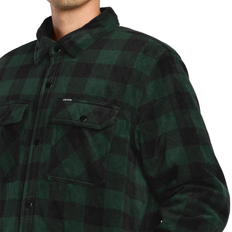 Load image into Gallery viewer, Volcom Bowered II Lined Fleece Long Sleeve Button-Up Flannel Shirt 4
