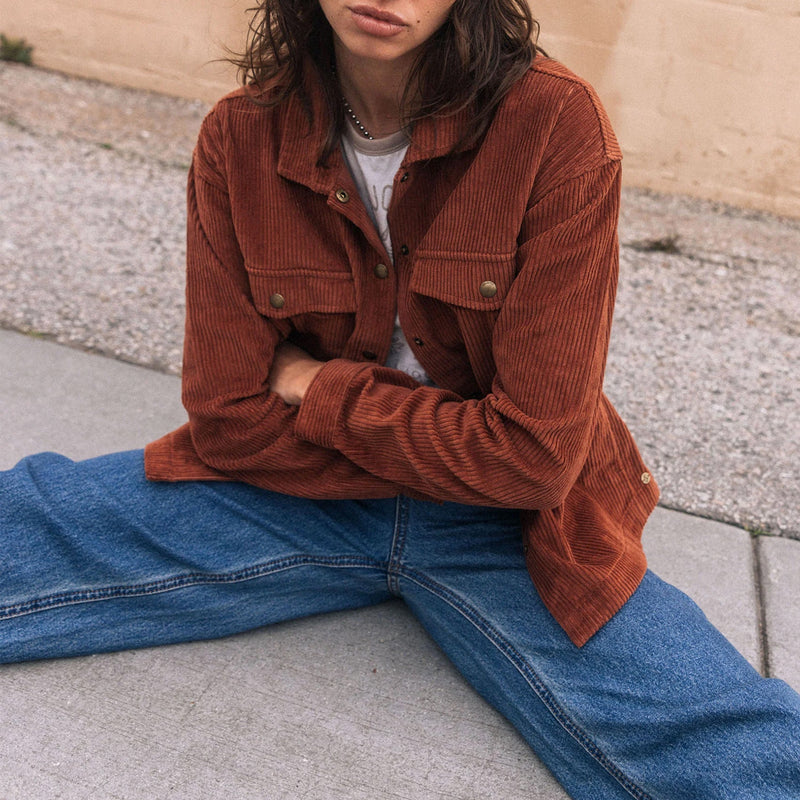 Load image into Gallery viewer, Volcom Women's Power Cord Shacket Jacket
