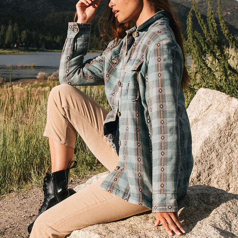 Load image into Gallery viewer, Volcom Women's Polar Boobear Flannel Shirt Jacket
