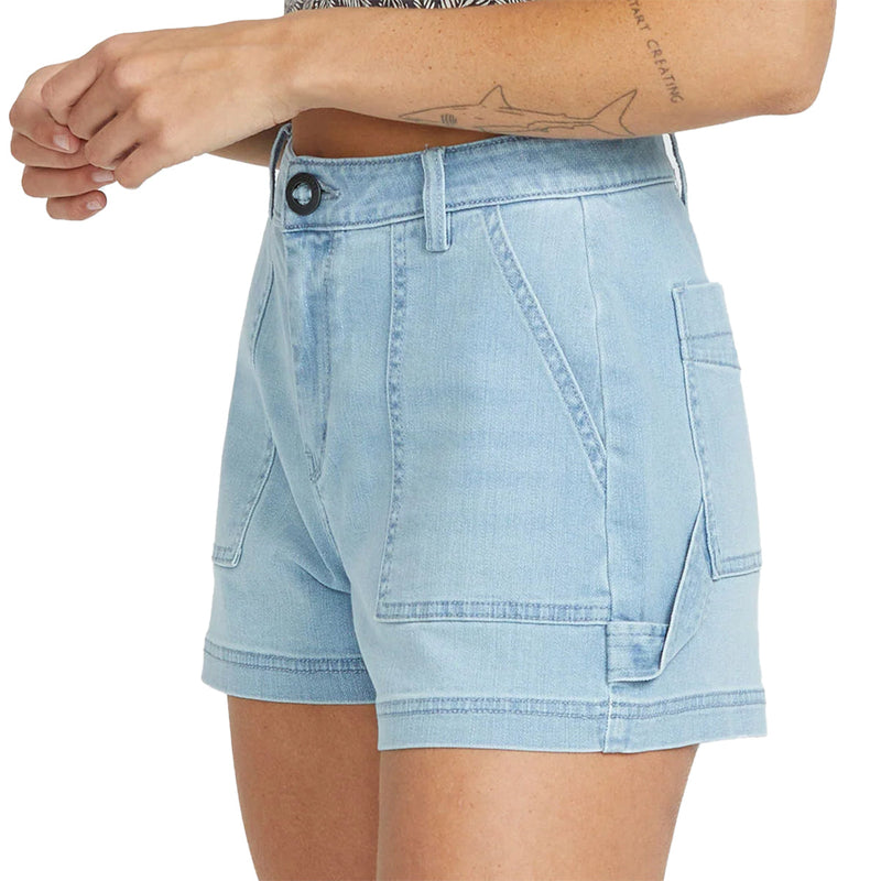 Load image into Gallery viewer, Volcom Women's Stone Kraft Denim Shorts
