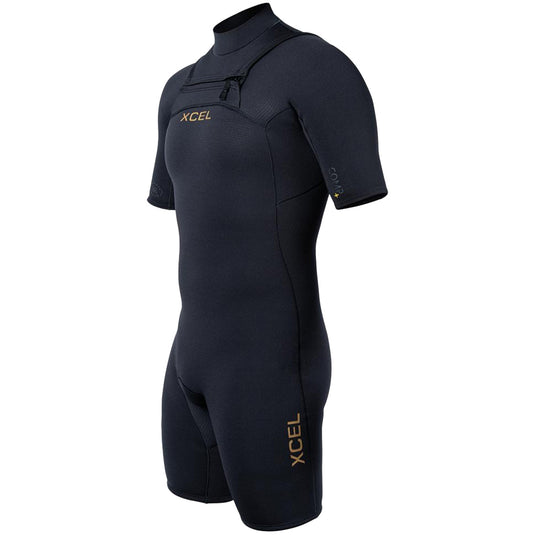 Xcel Comp+ 2/1.5 Short Sleeve Chest-Zip Spring Wetsuit