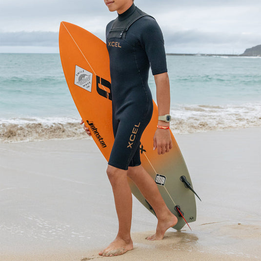 Xcel Comp+ 2/1.5 Short Sleeve Chest-Zip Spring Wetsuit