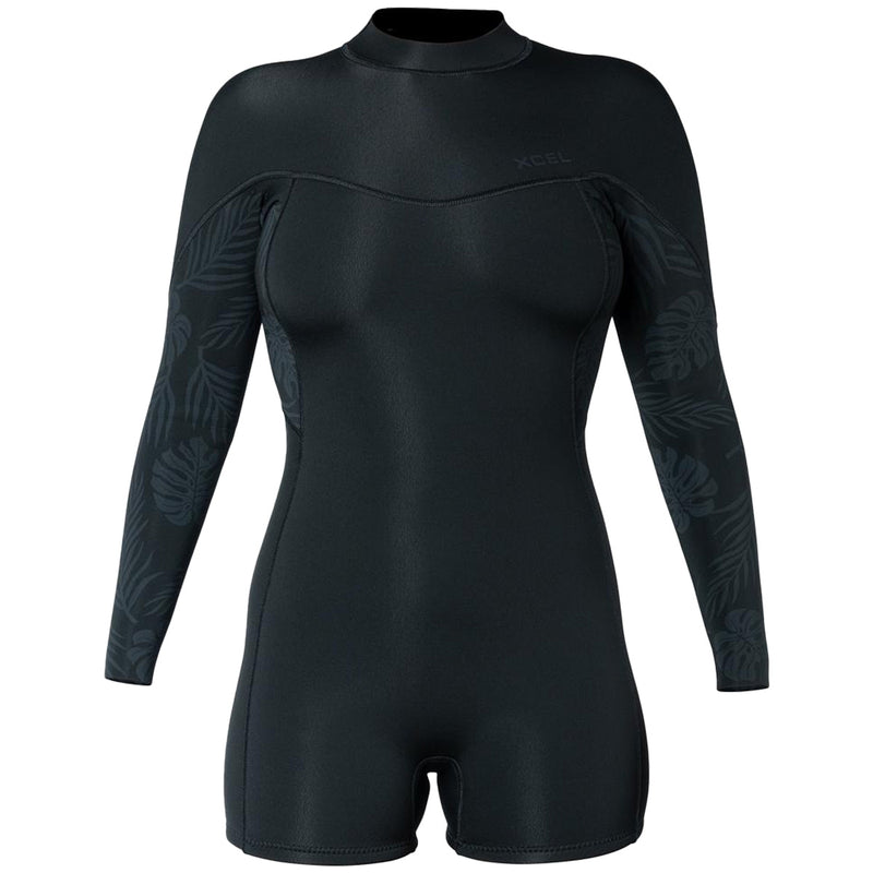Load image into Gallery viewer, Xcel Women's Axis 2mm Long Sleeve Back-Zip Boy-Short Spring Wetsuit
