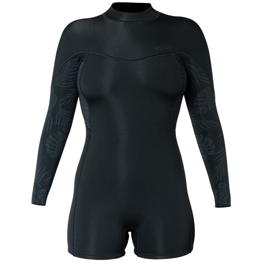 Xcel Women's Axis 2mm Long Sleeve Back-Zip Boy-Short Spring Wetsuit