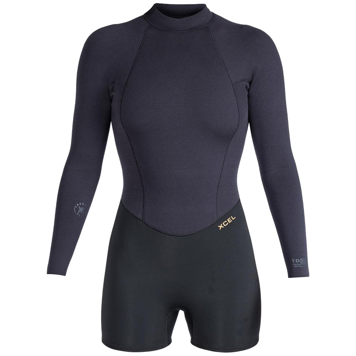 Xcel Women's Comp+ 2/1.5 Long Sleeve Back-Zip Boy-Cut Spring