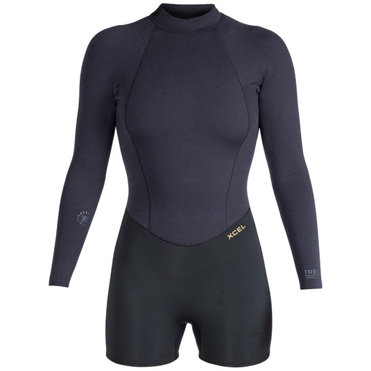 Xcel Women's Comp+ 2/1.5 Long Sleeve Back-Zip Boy-Cut Spring Wetsuit
