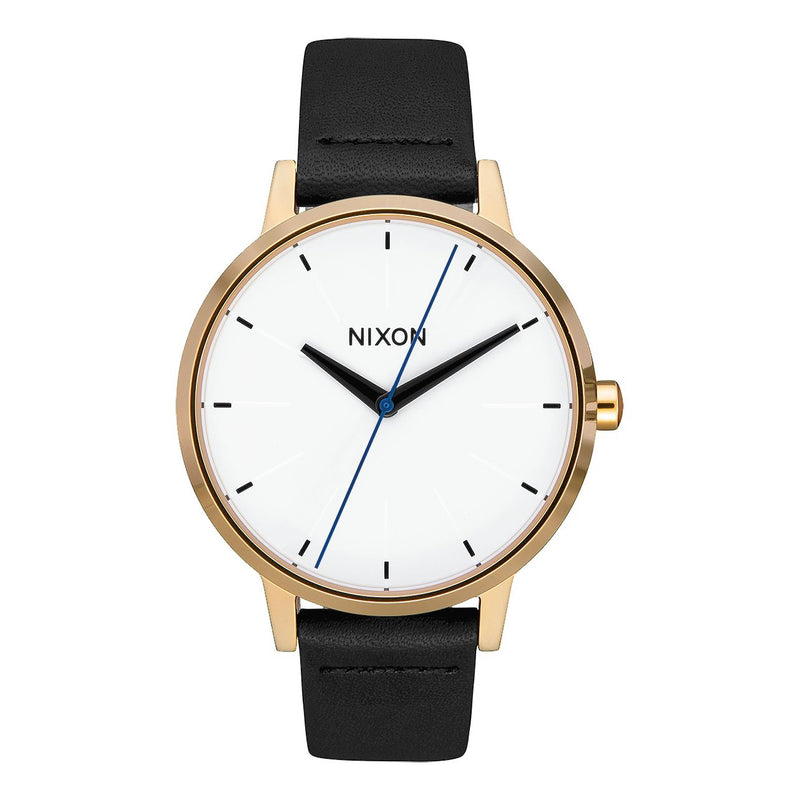 Load image into Gallery viewer, Nixon Women&#39;s Kensington Leather Watch - Gold/Bar
