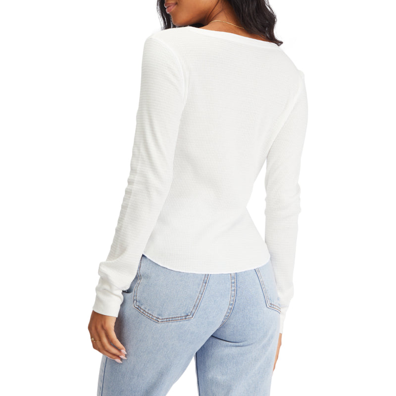 Load image into Gallery viewer, Roxy Women&#39;s My Henley Knit Long Sleeve Top
