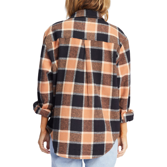 Billabong Women's So Stoked Oversized Button Down Flannel