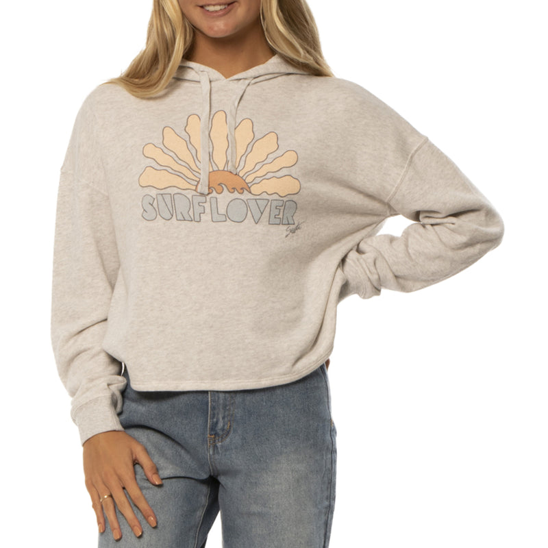 Load image into Gallery viewer, Sisstrevolution Women&#39;s Surf Lover Crop Pullover Hoodie
