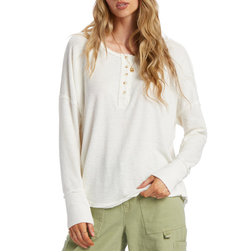 Load image into Gallery viewer, Billabong Women&#39;s New Anyday Henley Long Sleeve Top
