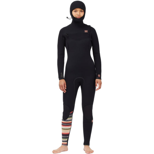 Billabong Women's Furnace Comp 5/4 Hooded Chest Zip Wetsuit