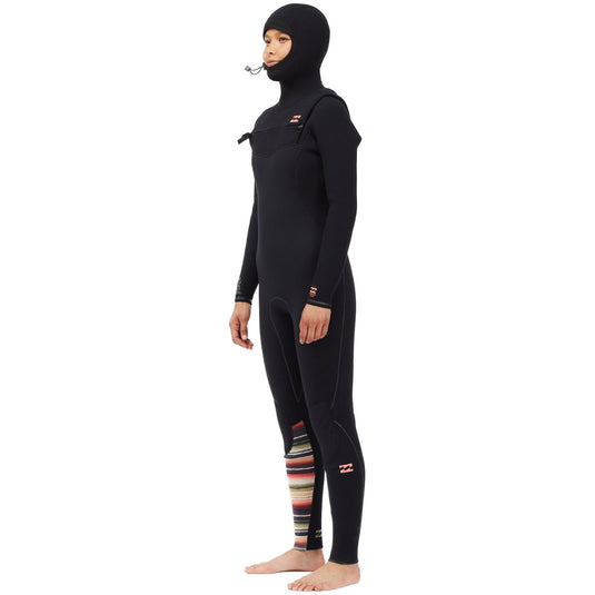 Billabong Women's Furnace Comp 5/4 Hooded Chest Zip Wetsuit