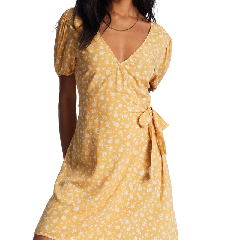Load image into Gallery viewer, Billabong Women&#39;s Hot Tropics Mini Wrap Dress
