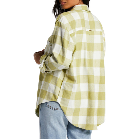 Billabong Women's So Stoked Long Sleeve Button-Up Flannel Shirt