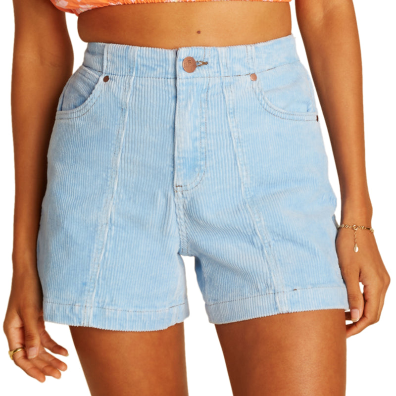 Load image into Gallery viewer, Billabong Women&#39;s Wrangler According To High Waisted Corduroy Shorts
